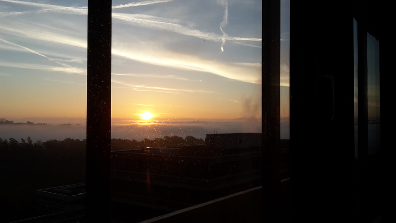 Sunrise from my office.